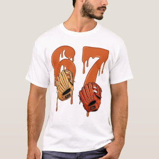 67 Druppende IJscrème Honkbalhandschoen Meme T-shirt