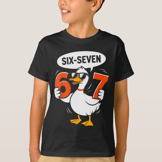 67 Duck Meme Funny Six Seven Gen Alpha Slang Cool  T-shirt (Voorkant)