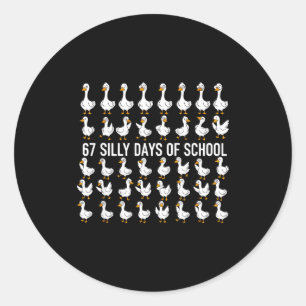 67 Dwaze Dagen Van School Grappige Gans 67 Meme Vo Ronde Sticker
