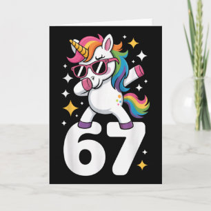 67 Eenhoorn Dabbing Six Seven Meme Grappig  Kaart