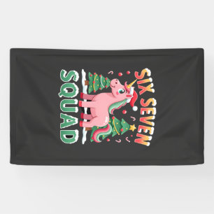 67 Eenhoorn Kerstmis Dabbing voor Meisjes Kinderen Spandoek