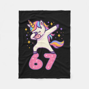 67 Eenhoorn Voor Meisjes Zes Zeven Meme Brainrot G Fleece Deken