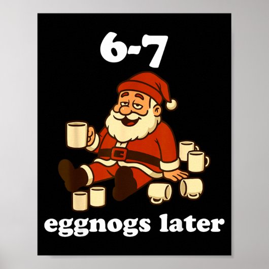 67 Eierpunch Grappig Kerstmis 6 7 Meme Voor Vrouwe Poster (Voorkant)