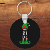67 Elf Kerst Costume Pyjama 67 Meme Gen Alpha  Sleutelhanger (Voorkant)