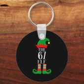 67 Elf Kerst Costuum Pyjama 67 Meme Gen Alpha Sleutelhanger (Voorkant)