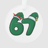 67 Elfen Kerstman Kerstbal  Ornament (voorkant)