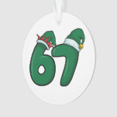 67 Elves Santa Christmas Ornament  (voorkant)