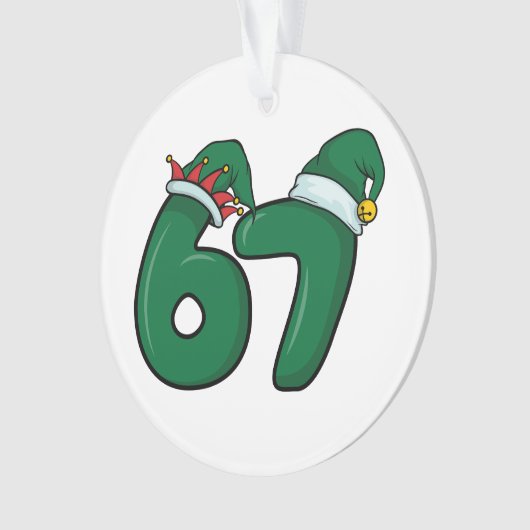 67 Elves Santa Christmas Ornament  (voorkant)