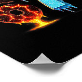 67 Fire Ice Number Six Seven Meme 67 Alpha Slang  Poster (Hoek)