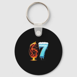 67 Fire Ice Nummer Zes Zeven Meme 67 Alpha Jargon  Sleutelhanger