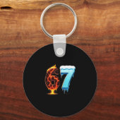 67 Fire Ice Nummer Zes Zeven Meme 67 Alpha Jargon  Sleutelhanger (Voorkant)