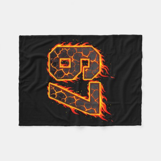 67 Flames Meme Six Seven Fire Funny Gen Alpha Slan Fleece Deken (Voorkant (Horizontaal))