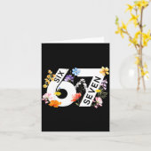 67 Floral Flower Gen 67th Birthday Number 67 Kaart (Gele Bloem)