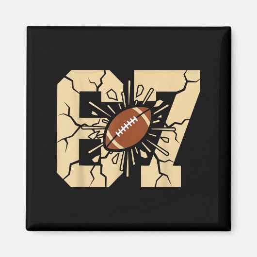 67 Football Six Seven 6 7 Meme - Funny 6-7 Drip Am Magneet (Voorkant)