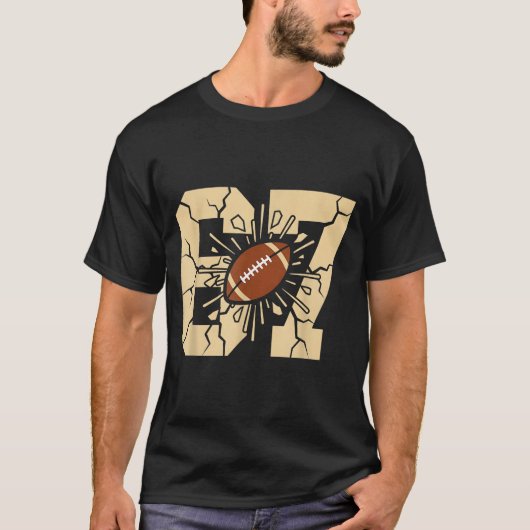 67 Football Six Seven 6 7 Meme - Funny 6-7 Drip Am T-shirt (Voorkant)