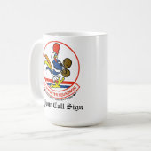 67 FS Aangepaste koffie-Mok met roepnaam Koffiemok (Voorkant links)