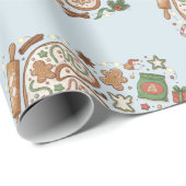 67 Funny 6 7 Six Seven Gingerbread Cookie Holiday Cadeaupapier (Rol Hoek)