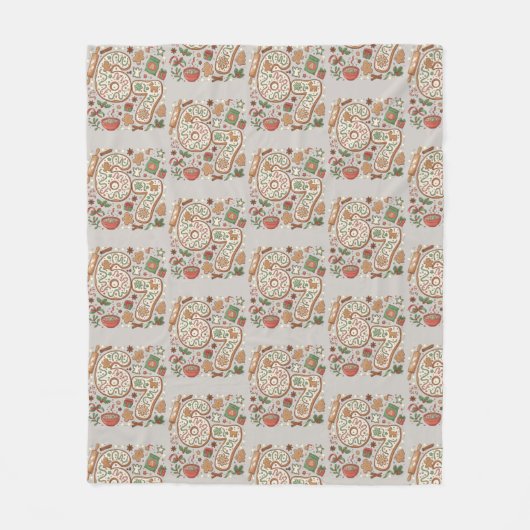 67 Funny 6 7 Six Seven Gingerbread Cookie Holiday Fleece Deken (Voorkant)