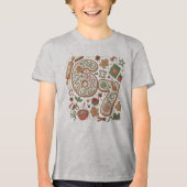 67 Funny 6 7 Six Seven Gingerbread Cookie Holiday Tri-Blend Shirt (Voorkant)