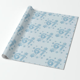 67 Funny 6 7 Six Seven Snowflake Christmas Winter Cadeaupapier