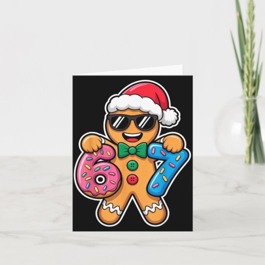 67 Funny Christmas Boys Kids Xmas Six Seven Ginger Kaart (Voorkant)