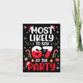 67 Funny Christmas Meme Most Likely To Say 67 At T Kaart (Voorkant)