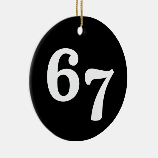 67 Funny Gen Alpha Lingo Keramisch Ornament (Rechts)