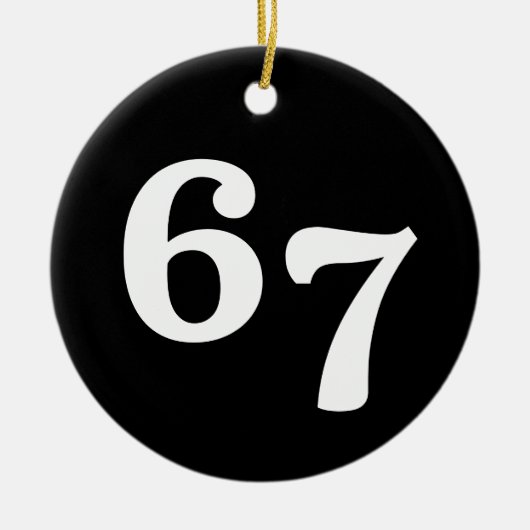 67 Funny Gen Alpha Lingo Keramisch Ornament (Voorkant)