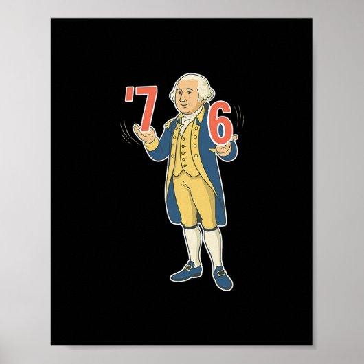 67 Funny George Washington Meme Six Seven Gen Alph Poster (Voorkant)