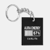 67 Funny Meme Aura Energy bij 67 Six Seven Meme Ge Sleutelhanger (Voorkant Links)