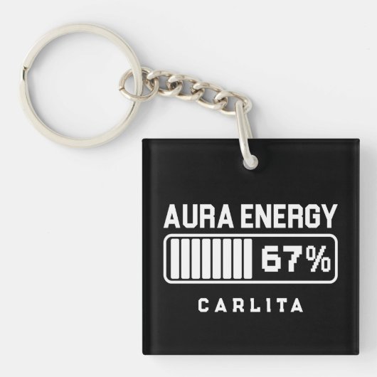 67 Funny Meme Aura Energy bij 67 Six Seven Meme Ge Sleutelhanger (Voorkant)