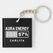 67 Funny Meme Aura Energy bij 67 Six Seven Meme Ge Sleutelhanger (Achterkant)