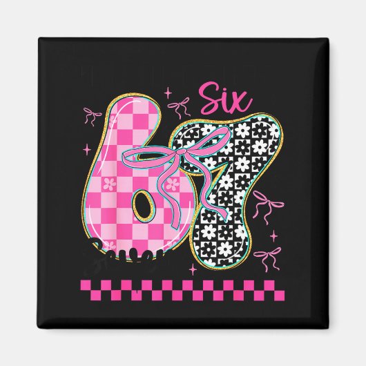 67 Funny Meme Filled With Hearts Six Seven Valenti Magneet (Voorkant)