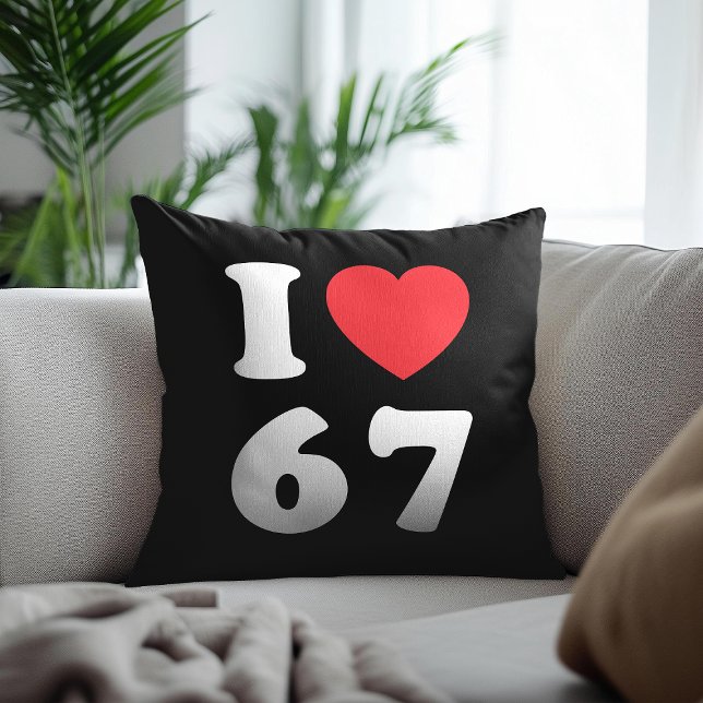 67 Funny Meme I Love Six Seven 67th Birthday Kussen (Creator heeft geüpload)