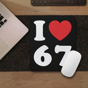 67 Funny Meme I Love Six Seven 67th Birthday Muismat