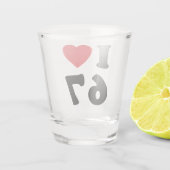 67 Funny Meme I Love Six Seven 67th Birthday Shot Glas (Achterkant)