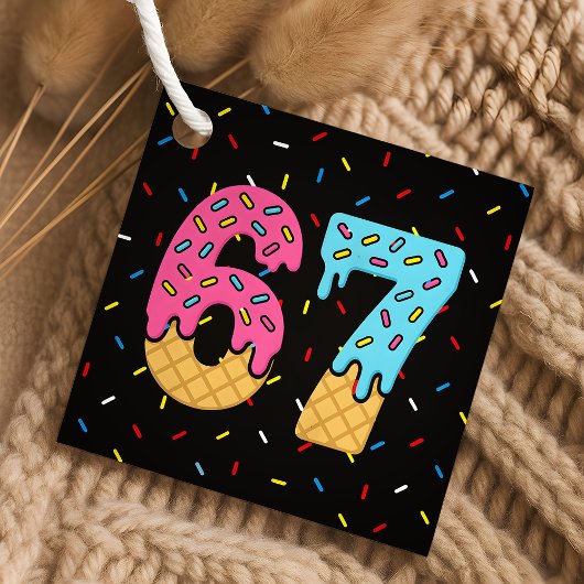 67 Funny Meme Ice Cream Six Seven Gen Alpha Bedankjes Labels