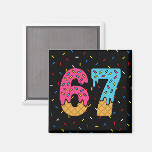 67 Funny Meme Ice Cream Six Seven Gen Alpha Magneet