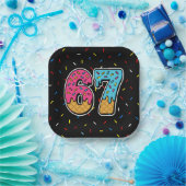 67 Funny Meme Ice Cream Six Seven Gen Alpha Papieren Bordje (Feest)