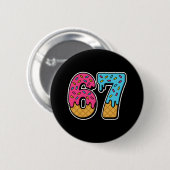 67 Funny Meme Ice Cream Six Seven Gen Alpha Ronde Button 5,7 Cm (Voorkant /achterkant)