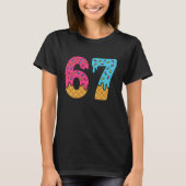 67 Funny Meme Ice Cream Six Seven Gen Alpha T-shirt (Voorkant)