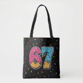 67 Funny Meme Ice Cream Six Seven Gen Alpha Tote Bag (Voorkant)