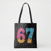 67 Funny Meme Ice Cream Six Seven Gen Alpha Tote Bag (Voorkant)