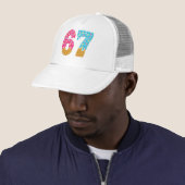67 Funny Meme Ice Cream Six Seven Gen Alpha Trucker Pet (In situ)