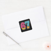 67 Funny Meme Ice Cream Six Seven Gen Alpha Vierkante Sticker (Envelop)