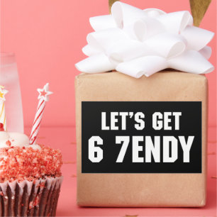67 Funny Meme Let's get Six Seven Sendy 6 7endy Rechthoekige Sticker