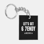 67 Funny Meme Let's get Six Seven Sendy 6 7endy Sleutelhanger (Voorkant Links)