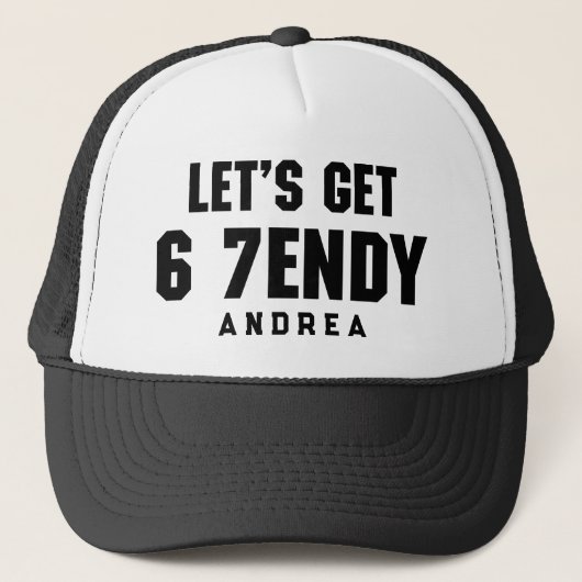 67 Funny Meme Let's get Six Seven Sendy 6 7endy Trucker Pet (Voorkant)