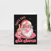 67 Funny Meme Merry Xmas Santa Says Six Seven Chri Kaart (Voorkant)