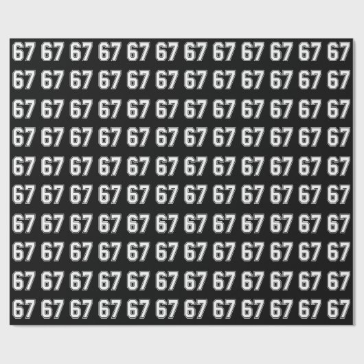 67 Funny Meme Six Seven Gen Alpha Cadeaupapier (Vlak)